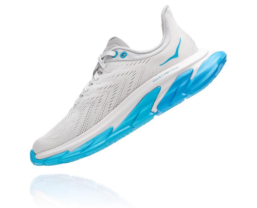 Hoka One One Hardloopschoenen Dames - Clifton Edge - Wit/Blauw - FL5907123